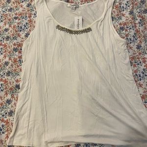 Brand new white dress barn tank top. Casual